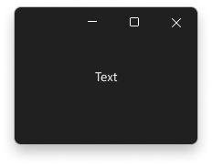 Jendela dengan teks menggunakan warna teks jendela.