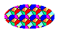 ilustrasi memperlihatkan elips yang diisi dengan pola yang ditentukan sebelumnya