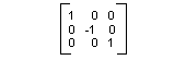 ilustrasi memperlihatkan matriks tiga demi tiga