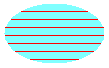 ilustrasi elips yang diisi dengan pola menetas garis horizontal di atas latar belakang yang solid