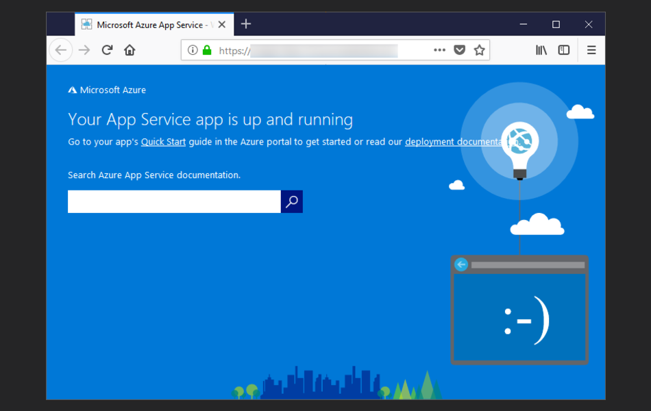 Cuplikan layar Azure App Service
