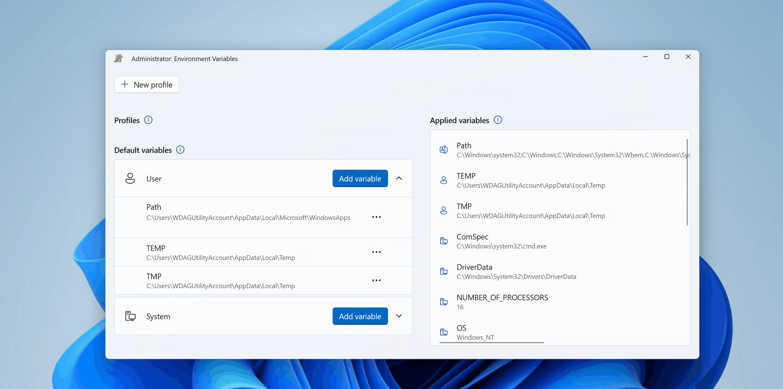 PowerToysEnvironment Variables: Edit/Hapus variabel