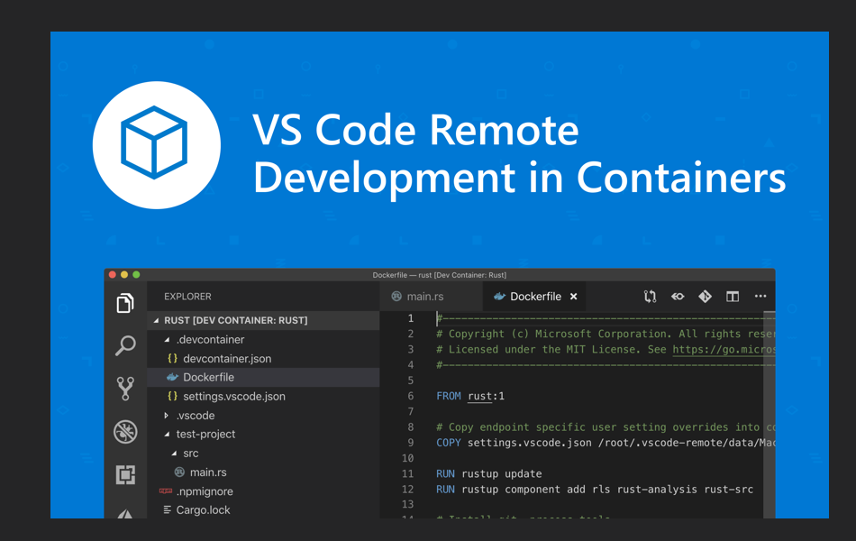 Grafik kontainer jarak jauh Visual Studio Code