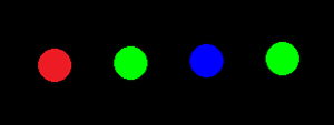 Contoh seperti apa pemisahan warna kursor bulat putih yang dikunci kepala saat pengguna memutar kepala mereka ke samping.