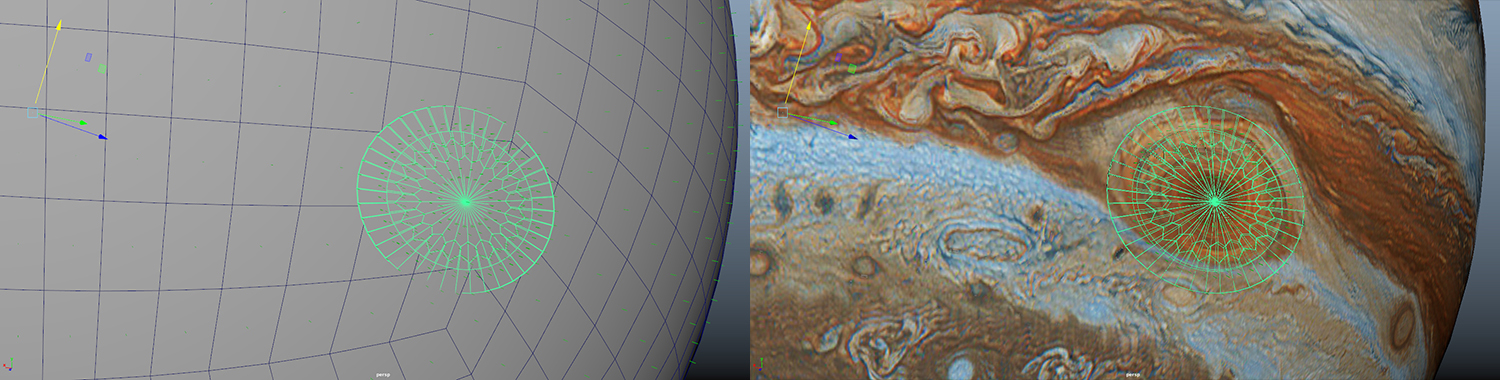 Tekstur Jupiter Great Red Spot