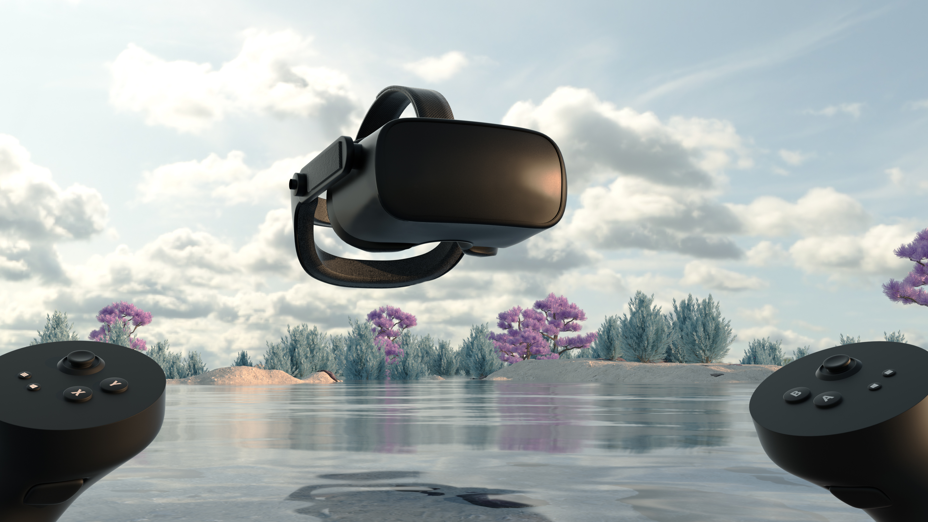 Gambar stok lingkungan yang dilapisi VR