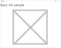 Cuplikan layar InkCanvas kosong dengan gambar latar belakang.