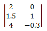 matriks 3 x 2.