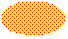 Ilustrasi elips yang diisi dengan titik-titik padat dan berspasi merata di atas warna latar belakang