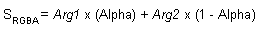 persamaan blend diffuse alpha operation (s(rgba) = arg1 x alpha + arg 2 x (1 - alpha))