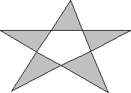 ilustrasi poligon dalam bentuk star lima titik