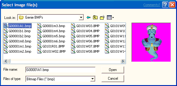 Cuplikan layar yang memperlihatkan file gambar yang dipilih di File Explorer.