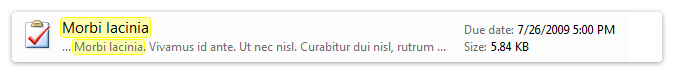 Cuplikan layar yang memperlihatkan contoh tata letak gamma untuk item daftar periksa.