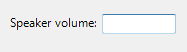 cuplikan layar kotak teks dengan label volume speaker 