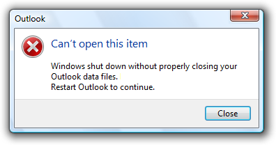cuplikan layar pesan: tidak dapat membuka item ini 