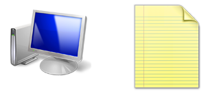 gambar komputer 3d dan kertas datar, 2d 