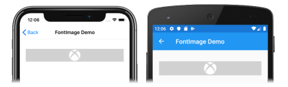 Cuplikan layar ekstensi markup FontImage