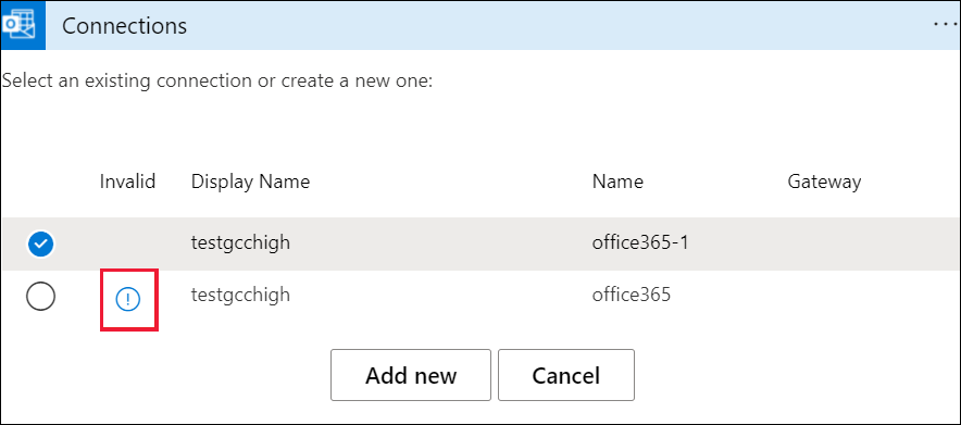 Screenshot shows how to select information icon.