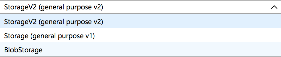 Supported Blob Storage accounts