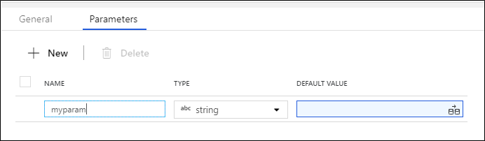 Screenshot of create Data Flow parameters.