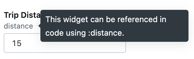 widget tooltip