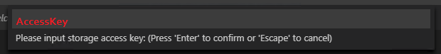 Spark & Hive Tools for Visual Studio Code AccessKey.