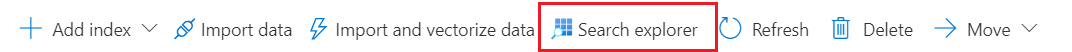 Screenshot of the Search explorer command in portal.