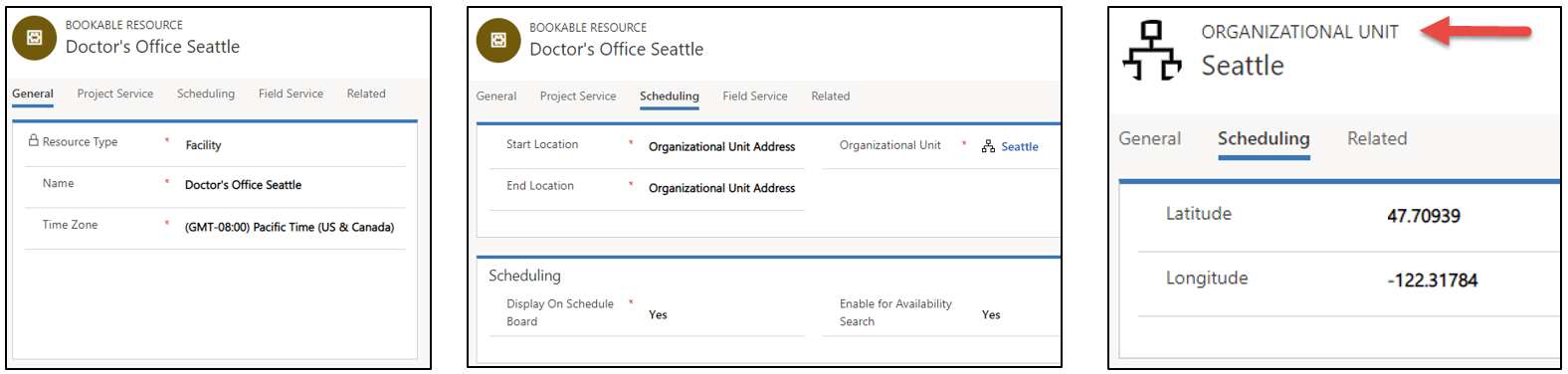 Screenshot of creating a new facility type resource.