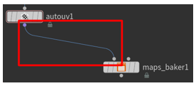 Connecting autouv1 node to maps_baker1 node Connecting autouv1 node to maps_baker1 node.