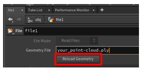 Reload Geometry button Reload Geometry button.