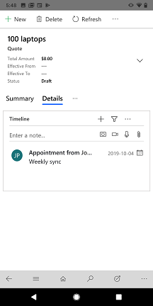 Opportunity related to an appointment Opportunity related to appointment.