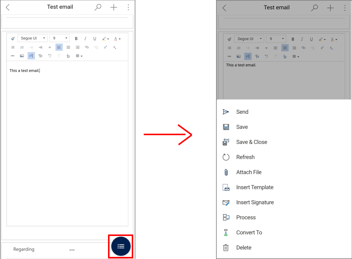 Email options Email options.