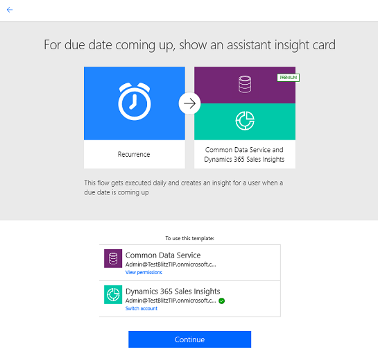 Accounts validation in flow