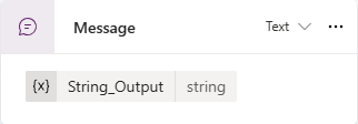 Screenshot of the message node that echoes the user input.