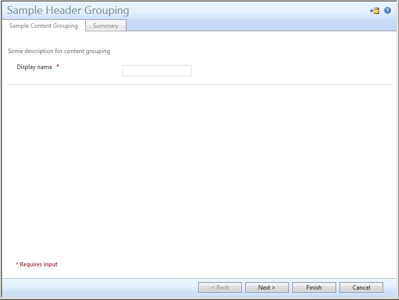 Content Grouping