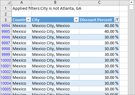 Screenshot of the .xlsx file with the exported data displayed.>