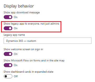 Show legacy app to everyone Show legacy app to everyone.