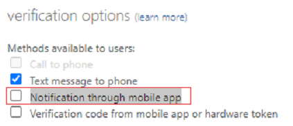 Screenshot di come rimuovere la notifica tramite l'app per dispositivi mobili.