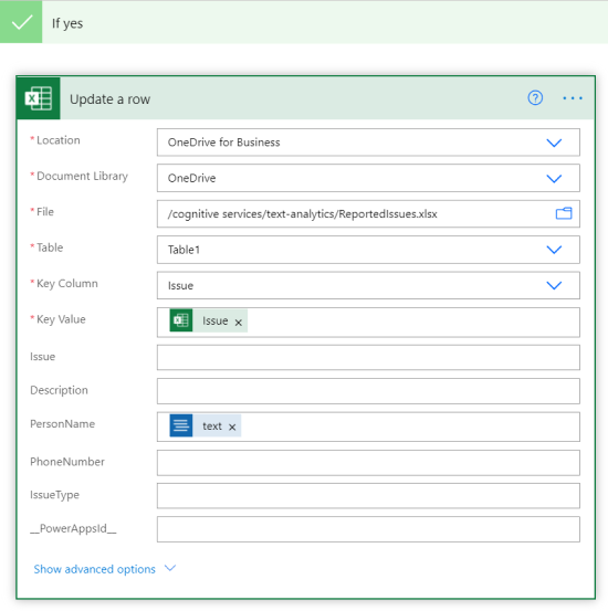 Aggiungere le informazioni di Excel
