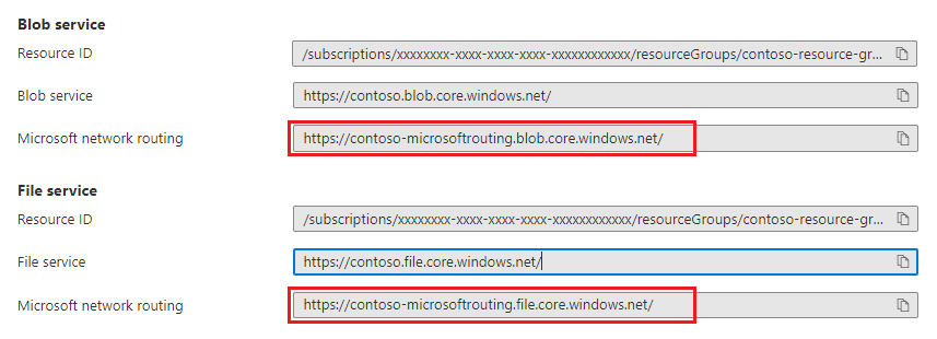 Opzione di routing di rete Microsoft per gli endpoint specifici della route