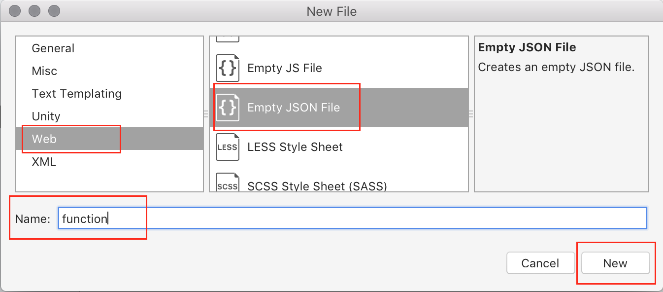 Empty json file option