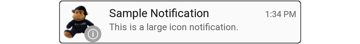 Esempio di notifica icona grande