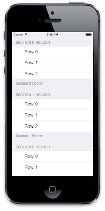 Esempio di UITableView SeparatorInset