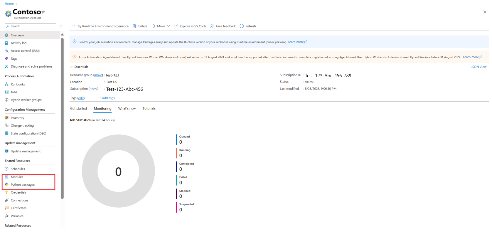 Screenshot che mostra le opzioni di menu quando vengono ripristinate le impostazioni predefinite.