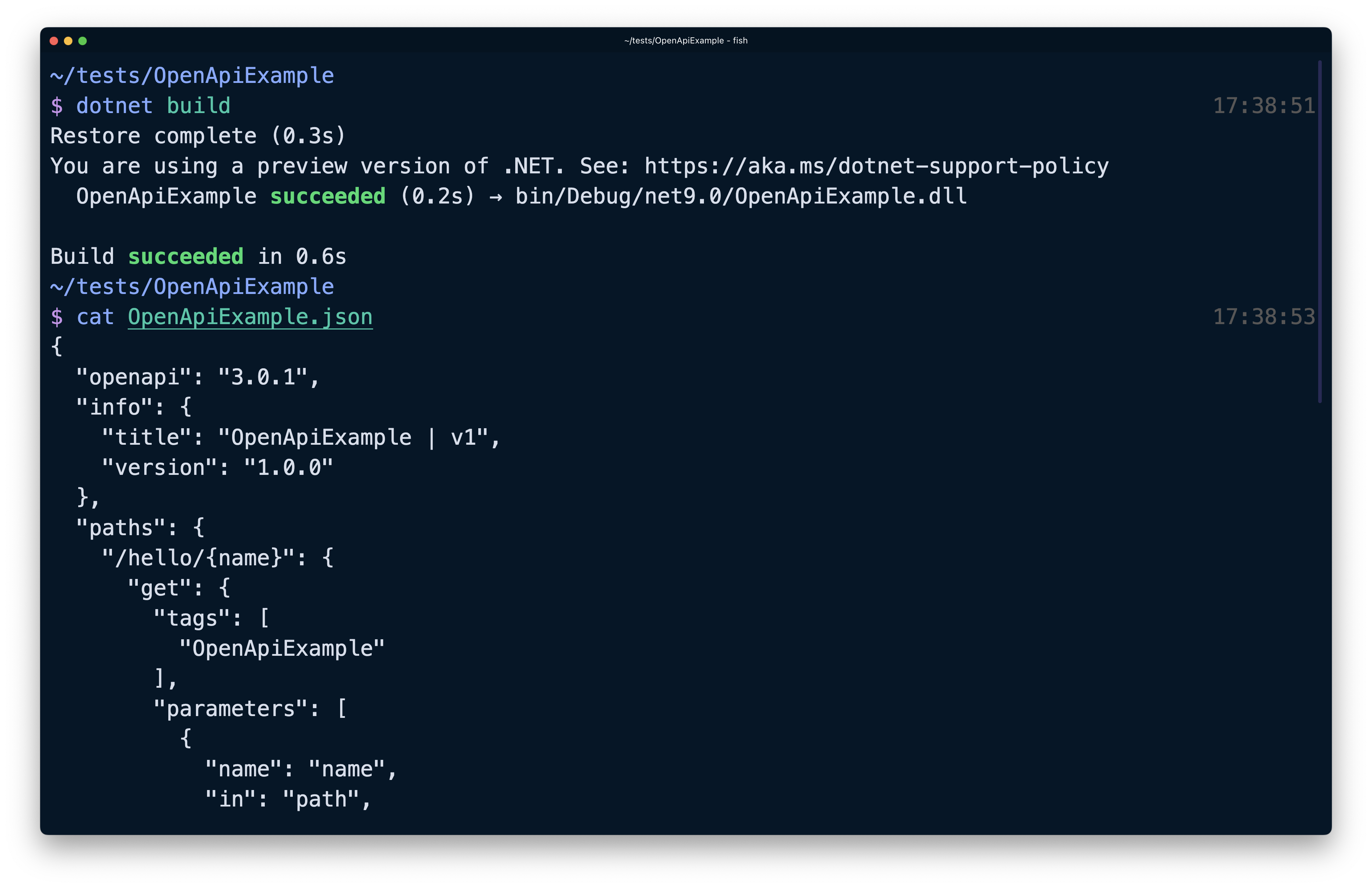 Generazione di documenti OpenAPI in fase di compilazione