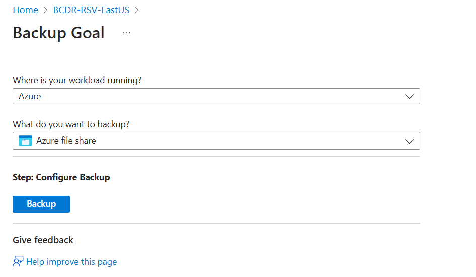 Screenshot che mostra come selezionare File di Azure.