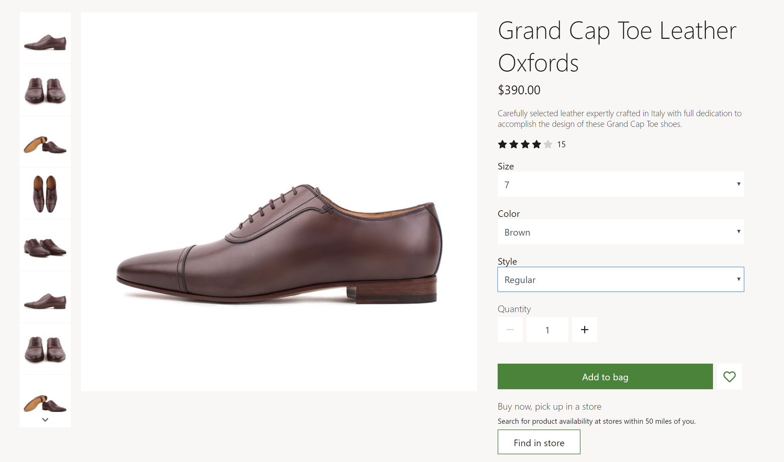 Screenshot di un modulo della Buy Box.