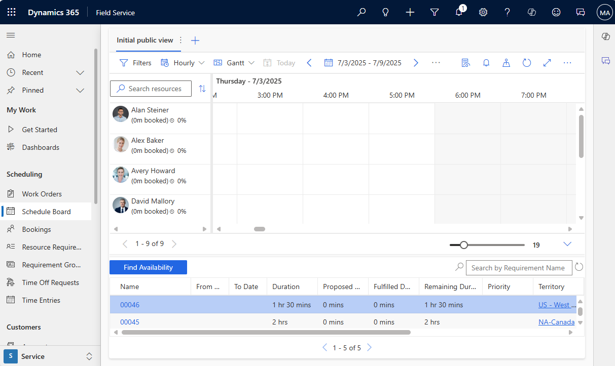 Screenshot che mostra come avviare l'assistente alla pianificazione dalla scheda pianificazione.