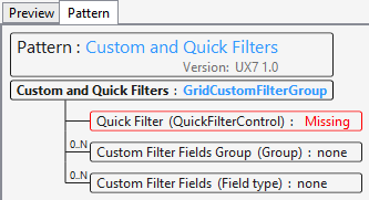 Custom and Quick Filters.