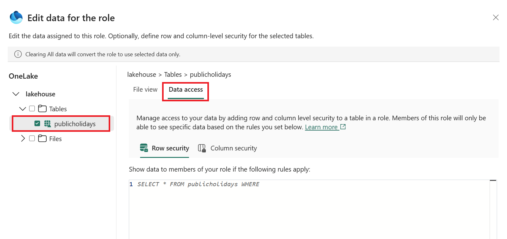 Screenshot che evidenzia l'opzione 
